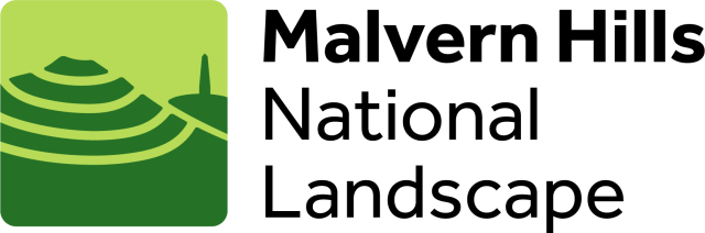Logo of the Malvern Hills National Landscape.